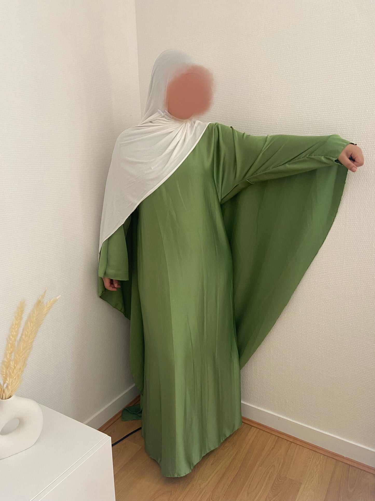 Robe cape vert